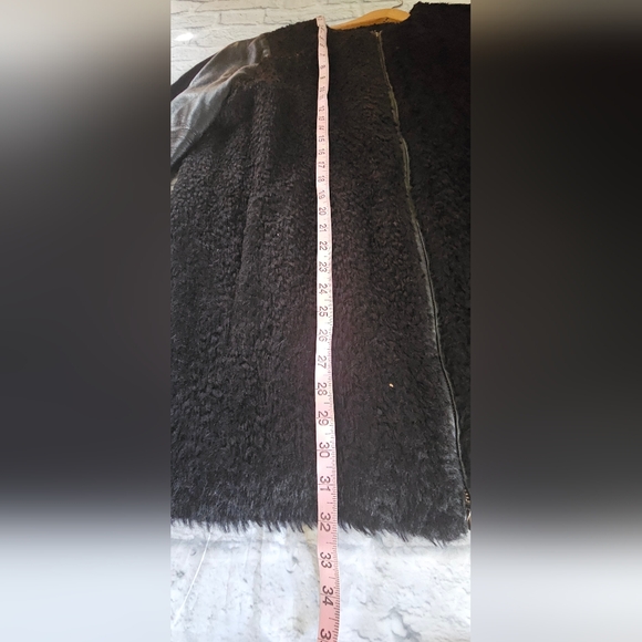 Eileen Fisher Alpaca and Leather Bomber Jacket Size Large - Picture 9 of 11